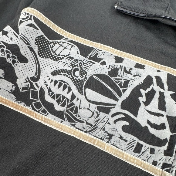 Vintage Avirex Jacket Mens 2XL Black Warm Up NYC Subway Graffiti Hip Hop 90s Y2K - Picture 8 of 16